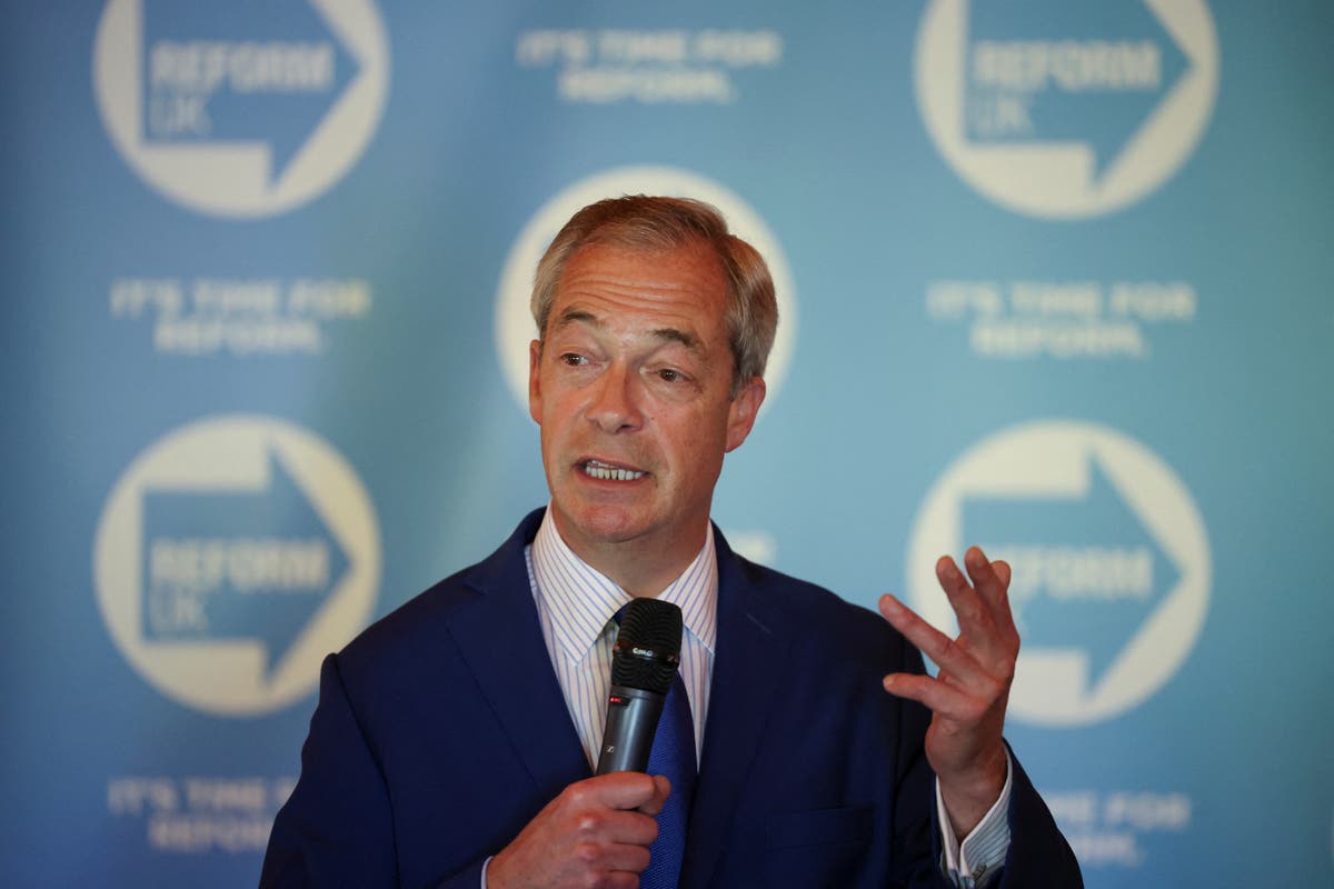 Election – latest: Nigel Farage says Tories ‘bitterly divided’ amid betting scandal