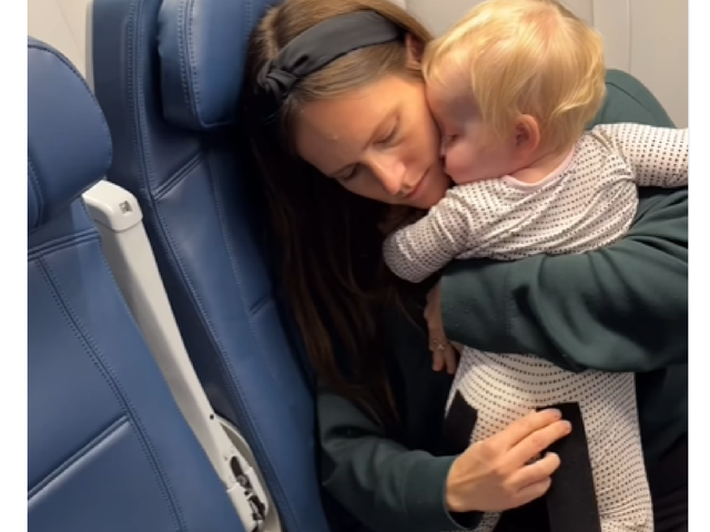 <p>The video showing how to tape a baby up for a flight was liked almost a million times on TikTok </p>