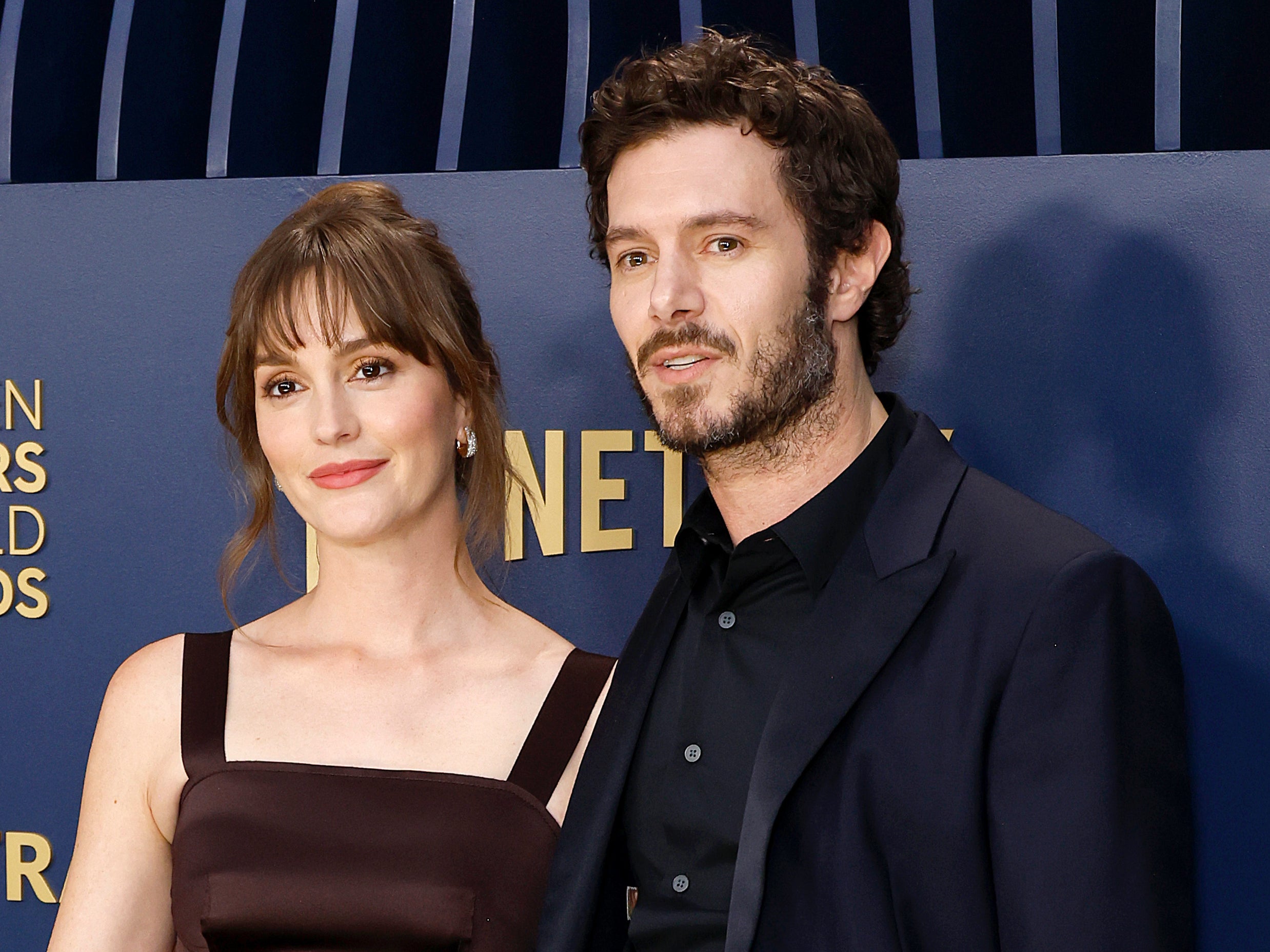 Leighton Meester and Adam Brody at the Screen Actors Guild Awards in 2024
