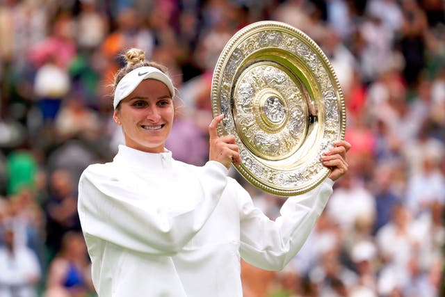 <p>Marketa Vondrousova brilliantly won the women’s singles title at Wimbledon last year </p>