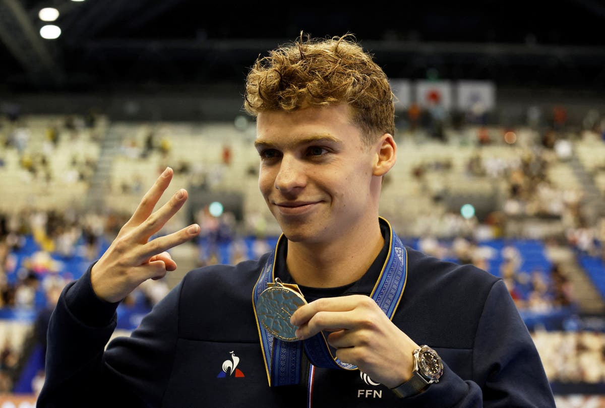 Superstar swimmer Leon Marchand suffers ‘blurred vision’ ahead of bizarre Olympic double