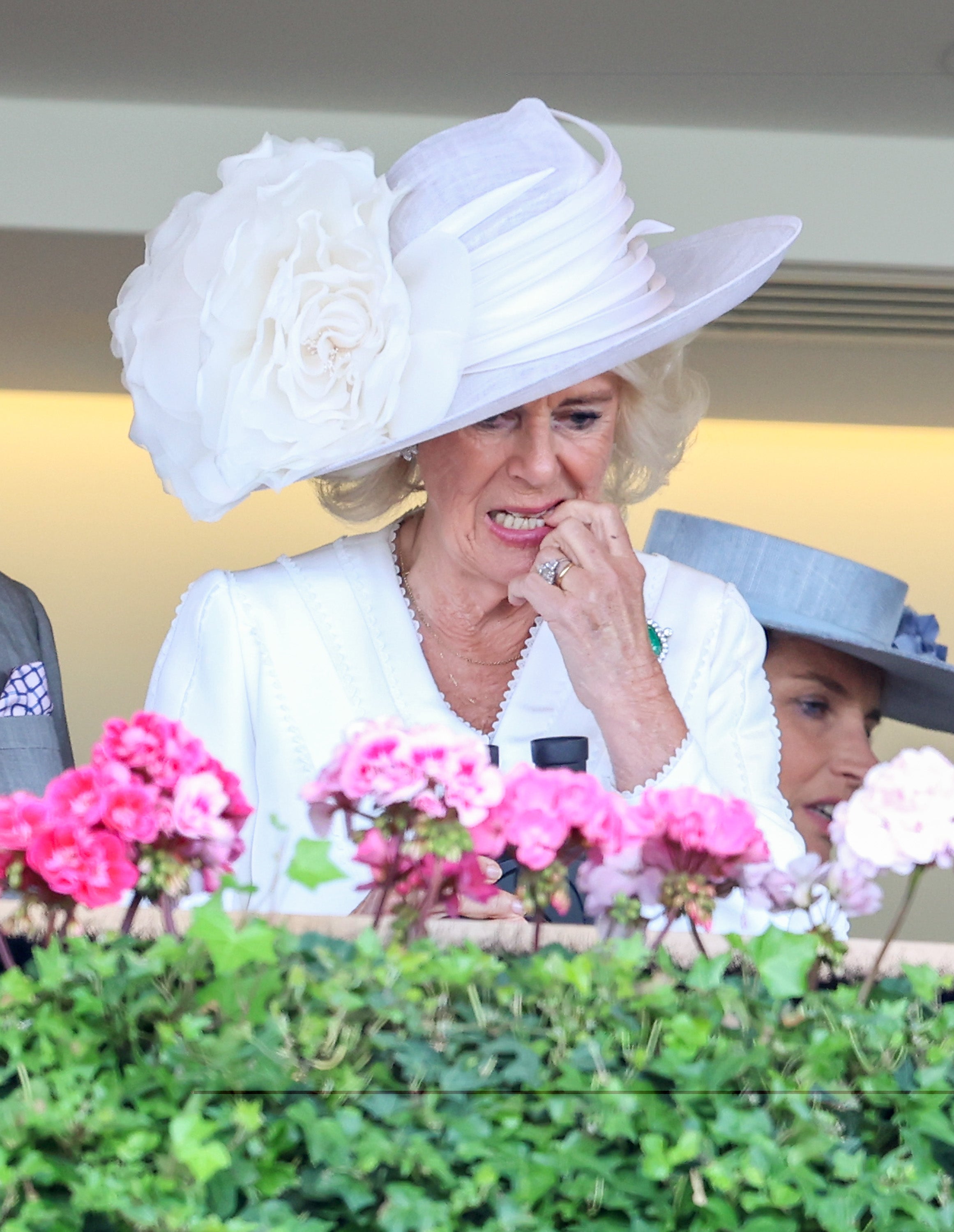 It was a nail-biting watch for the royal, literally.