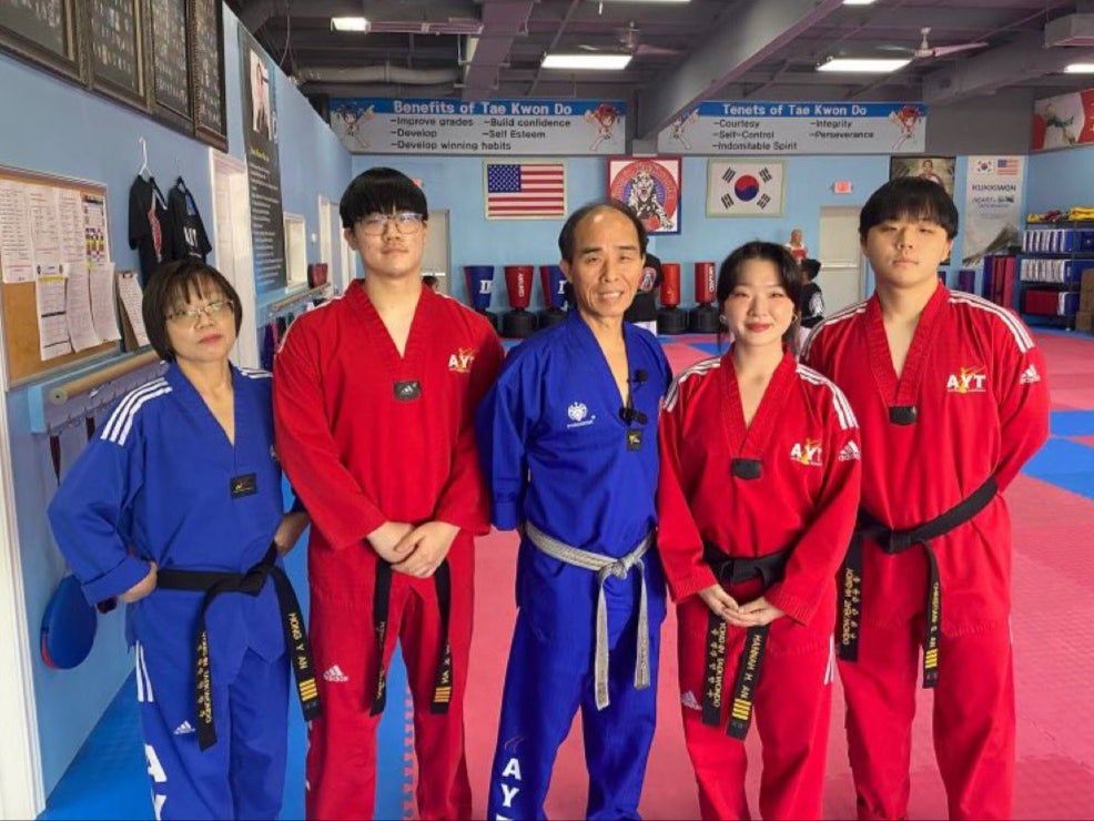 The An family, who owns a Taekwondo dojo in Katy, Texas, used their training to pin down a man who was allegedly sexually assaulting a woman