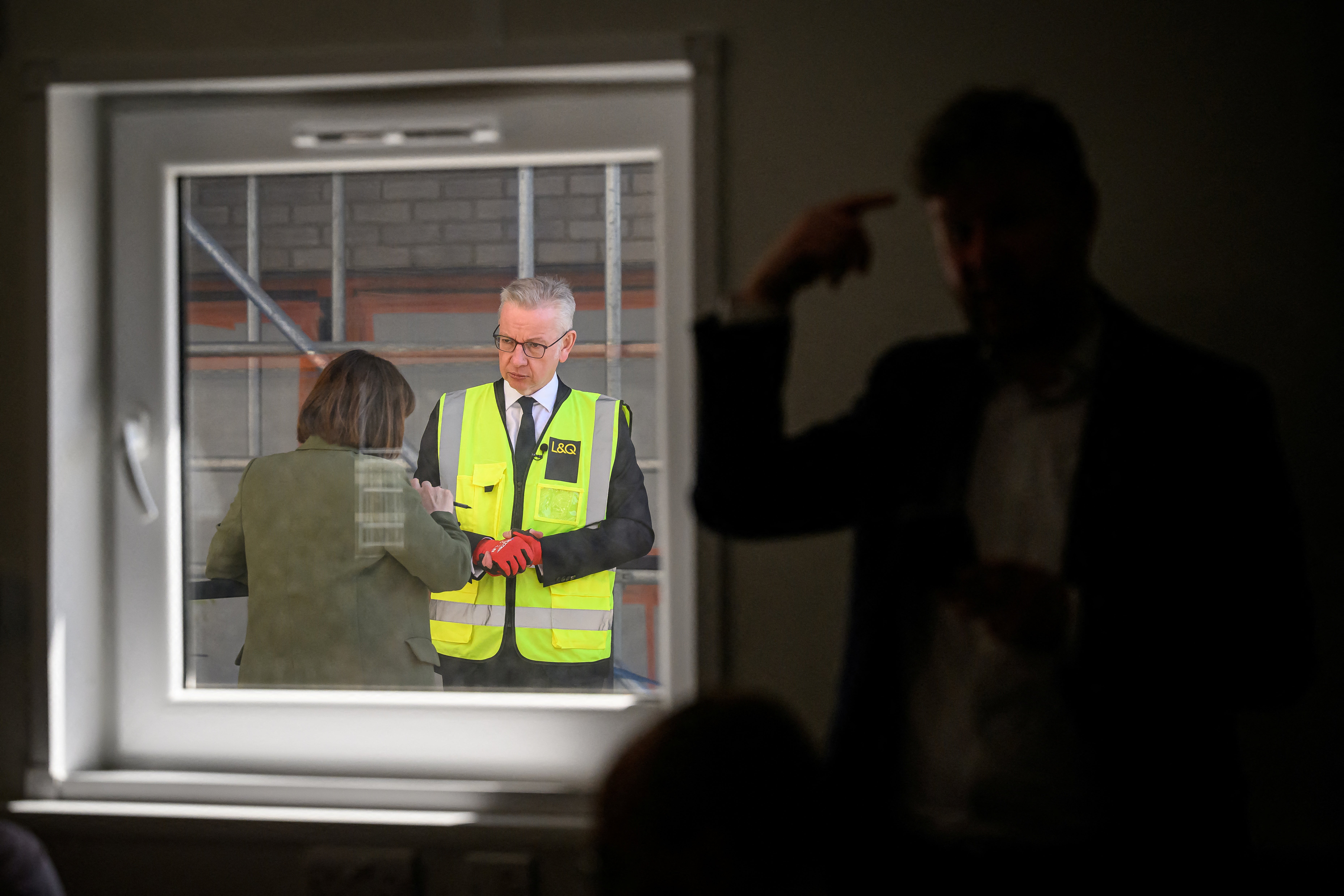 Beth Rigby catches up with Gove during the housing site visit