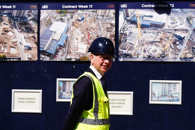 Cabinet minister Michael Gove made a housing visit in west London on Thursday (Aaron Chown/PA)