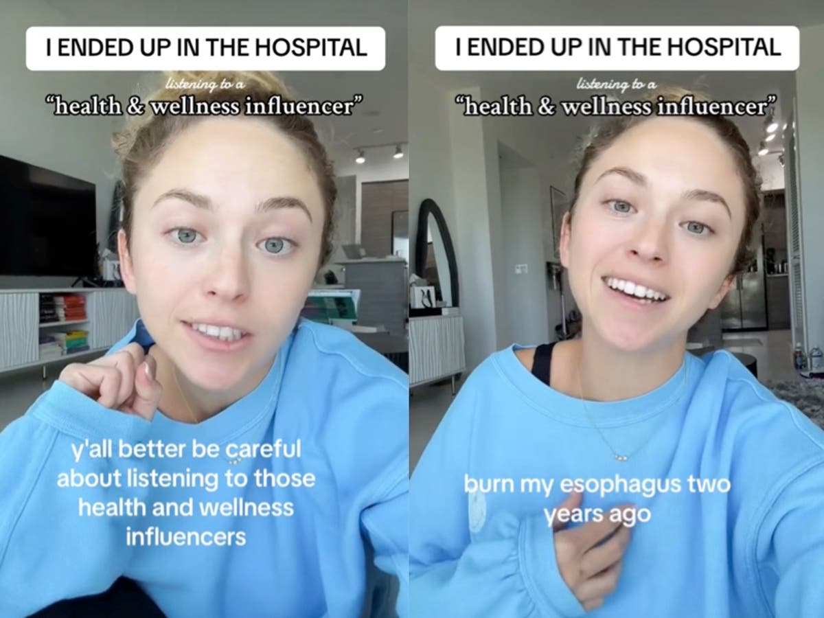 Woman claims wellness influencer&rsquo;s advice sent her to hospital with burnt esophagus