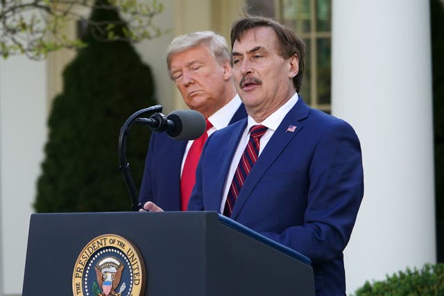 <p>Mike Lindell and Donald Trump both have reputations for ducking out on bills. </p>