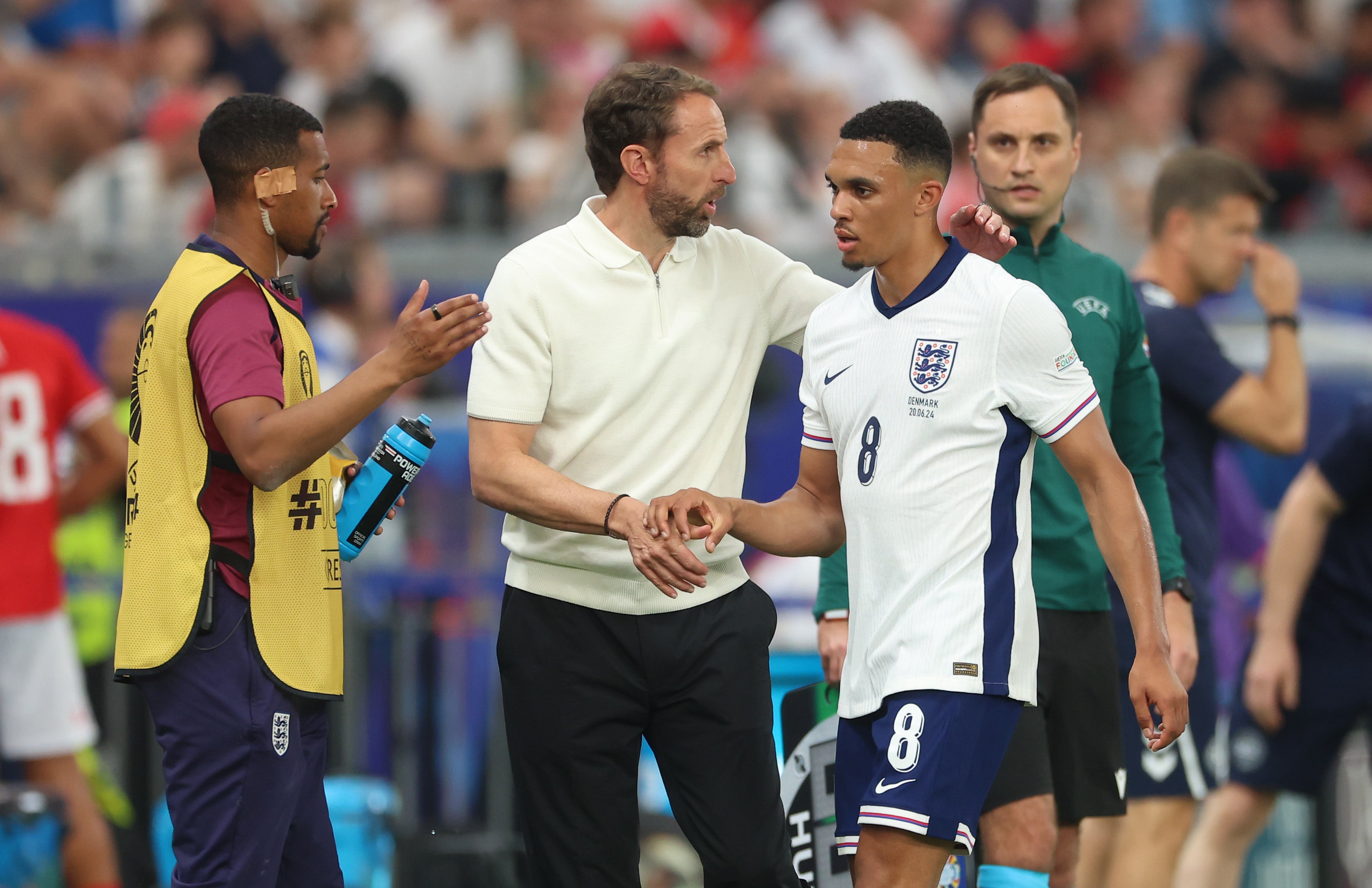 Trent Alexander-Arnold was substituted soon after half-time for the second game running