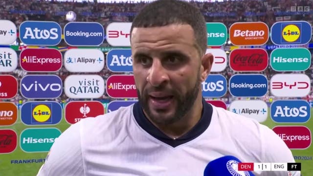 <p>Kyle Walker defends England’s performance in draw against Denmark.</p>