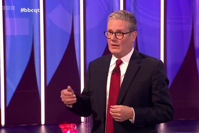 <p>Starmer refuses to say if Corbyn would have made a good prime minister in BBC Question Time clash.</p>