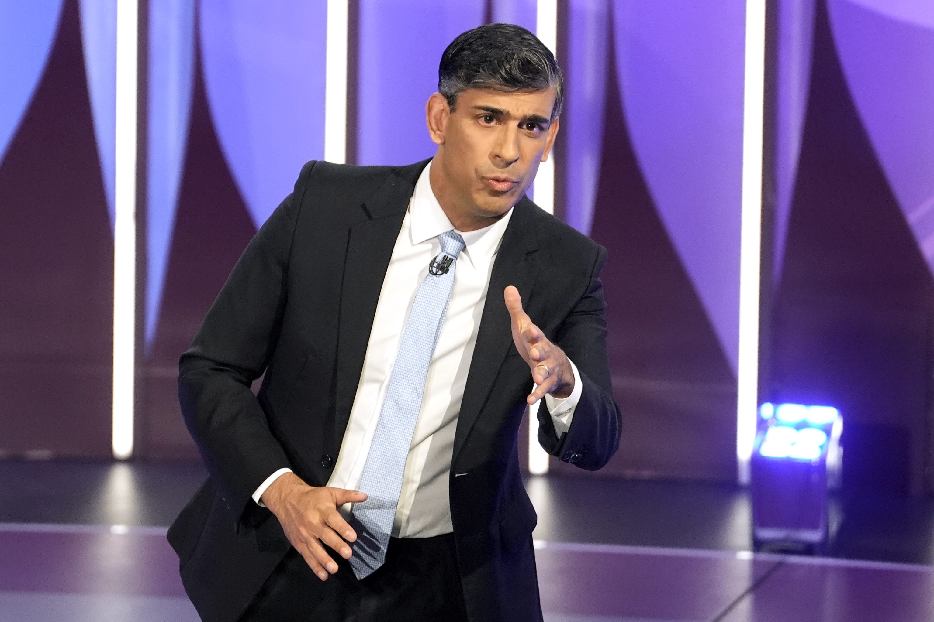 Rishi Sunak answered questions from members of the public (Stefan Rousseau/PA)