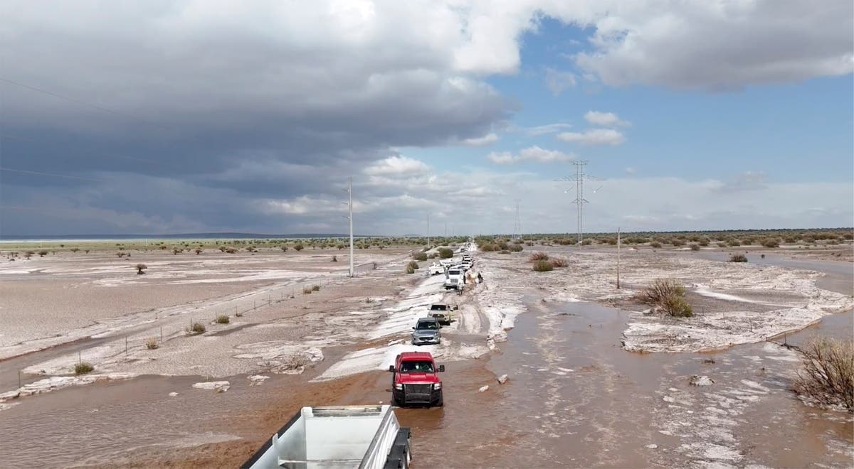 Powerful storm transformed 'relatively flat' New Mexico village into 'large lake,' forecasters say