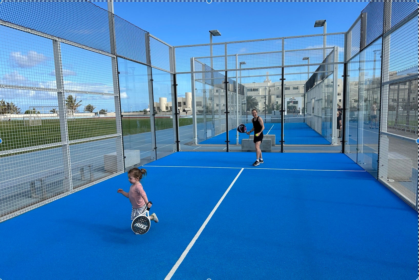 Booking out a padel court was the perfect morning activity for the whole family