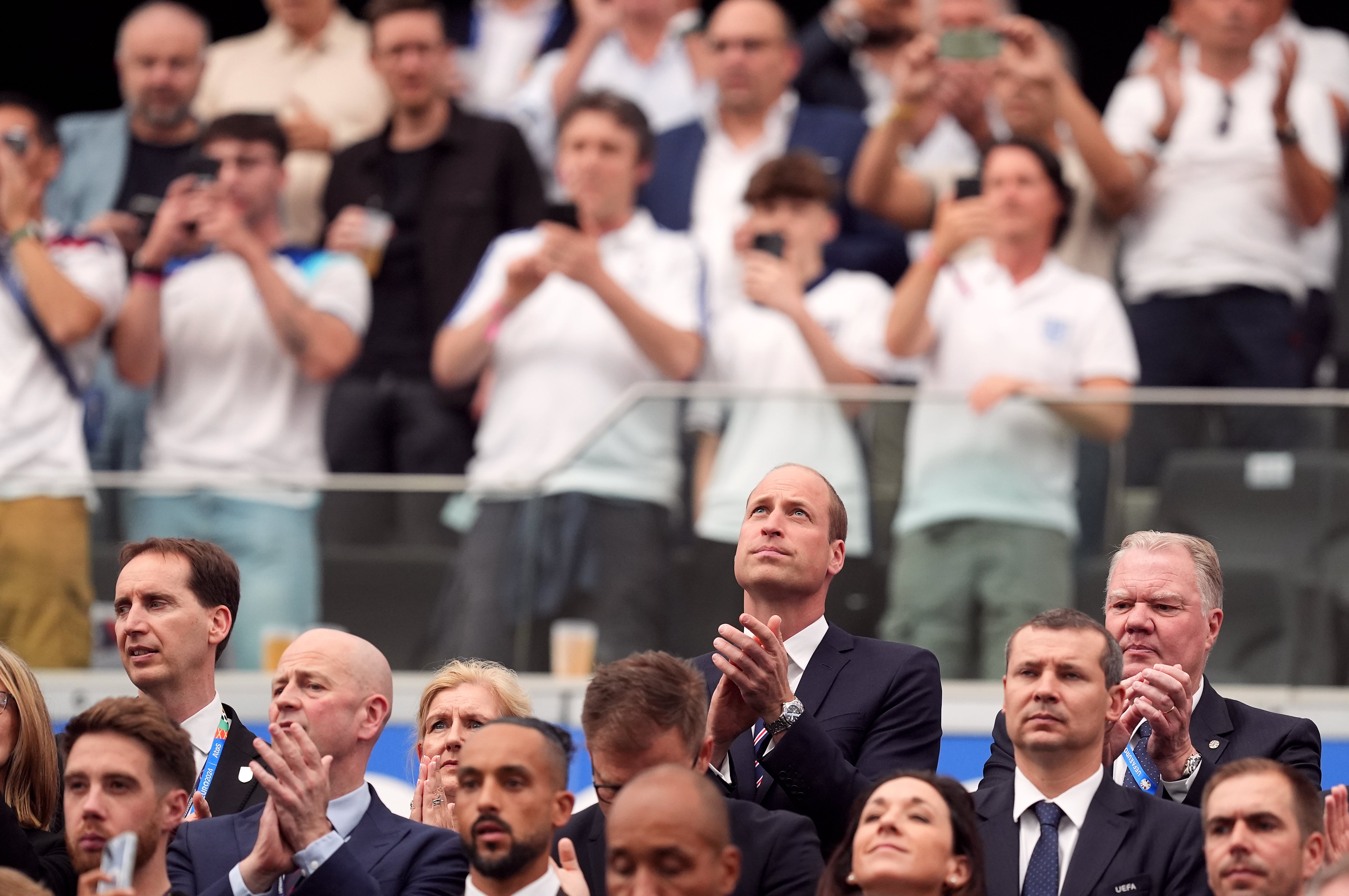 The Prince of Wales in the stands during the UEFA Euro 2024 match
