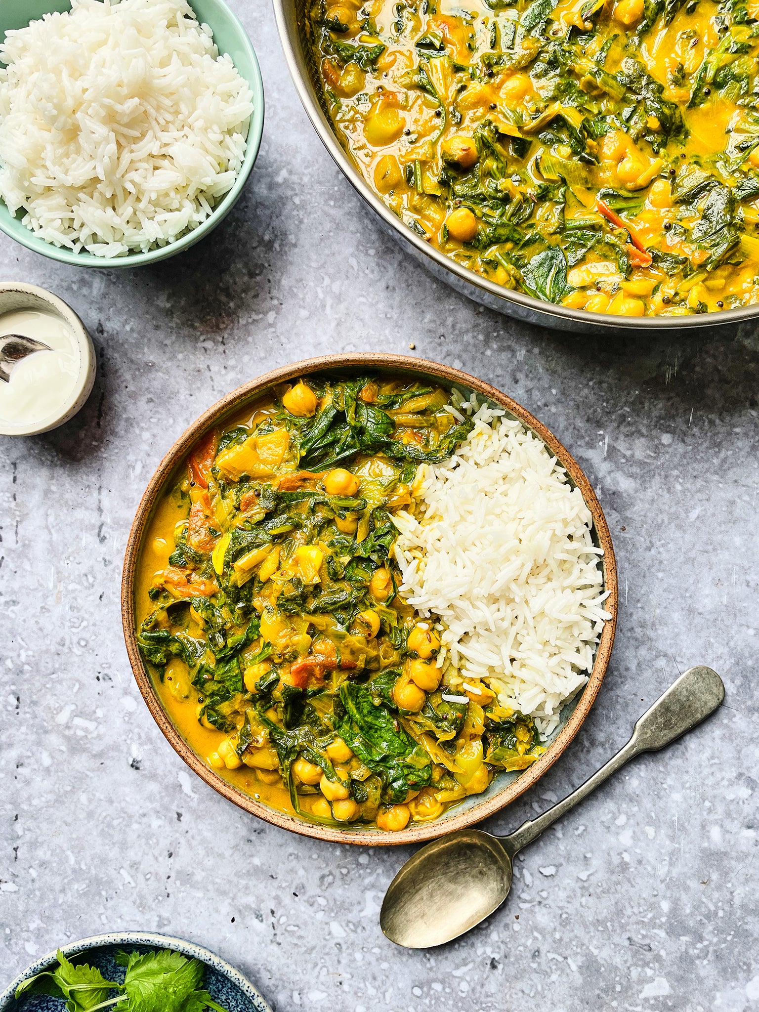 For those looking for an easy yet nutritious Monday night dinner, saag channa masala is a tasty plant-based option.