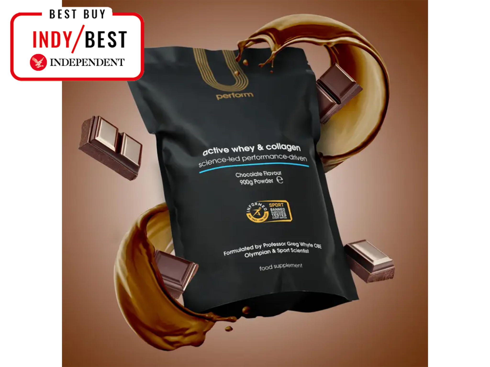 best protein powder indybest review Uperform active whey & collagen 