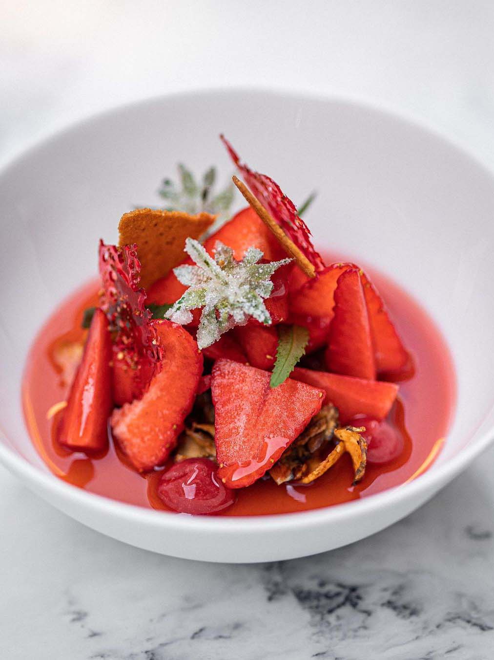 Don’t let overripe strawberries go to waste – turn into a versatile consommé