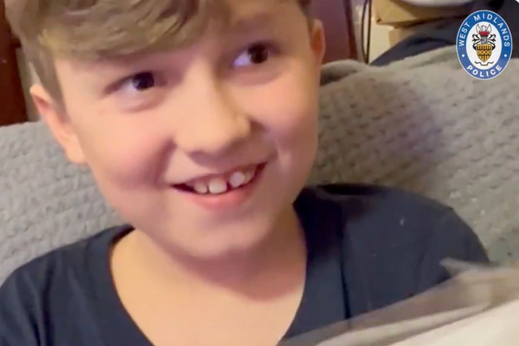 A new video issued by his family shows Keaton Slater opening a birthday present on his 11th birthday last year
