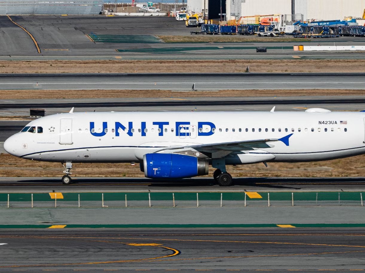 A United Airlines Airbus A320 in San Francisco