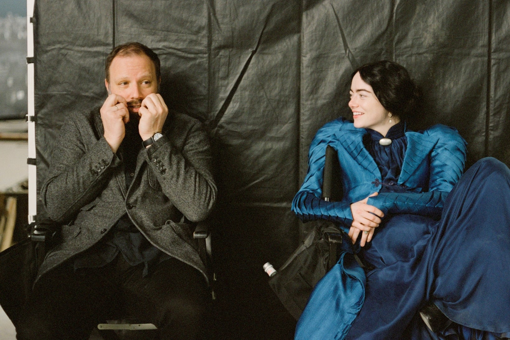 Weird science: Lanthimos and Emma Stone on the set of ‘Poor Things'