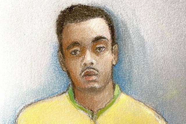 Nasen Saadi, from Croydon, is accused of murdering Amie Gray at Durley Chine Beach last month (Elizabeth Cook/PA)