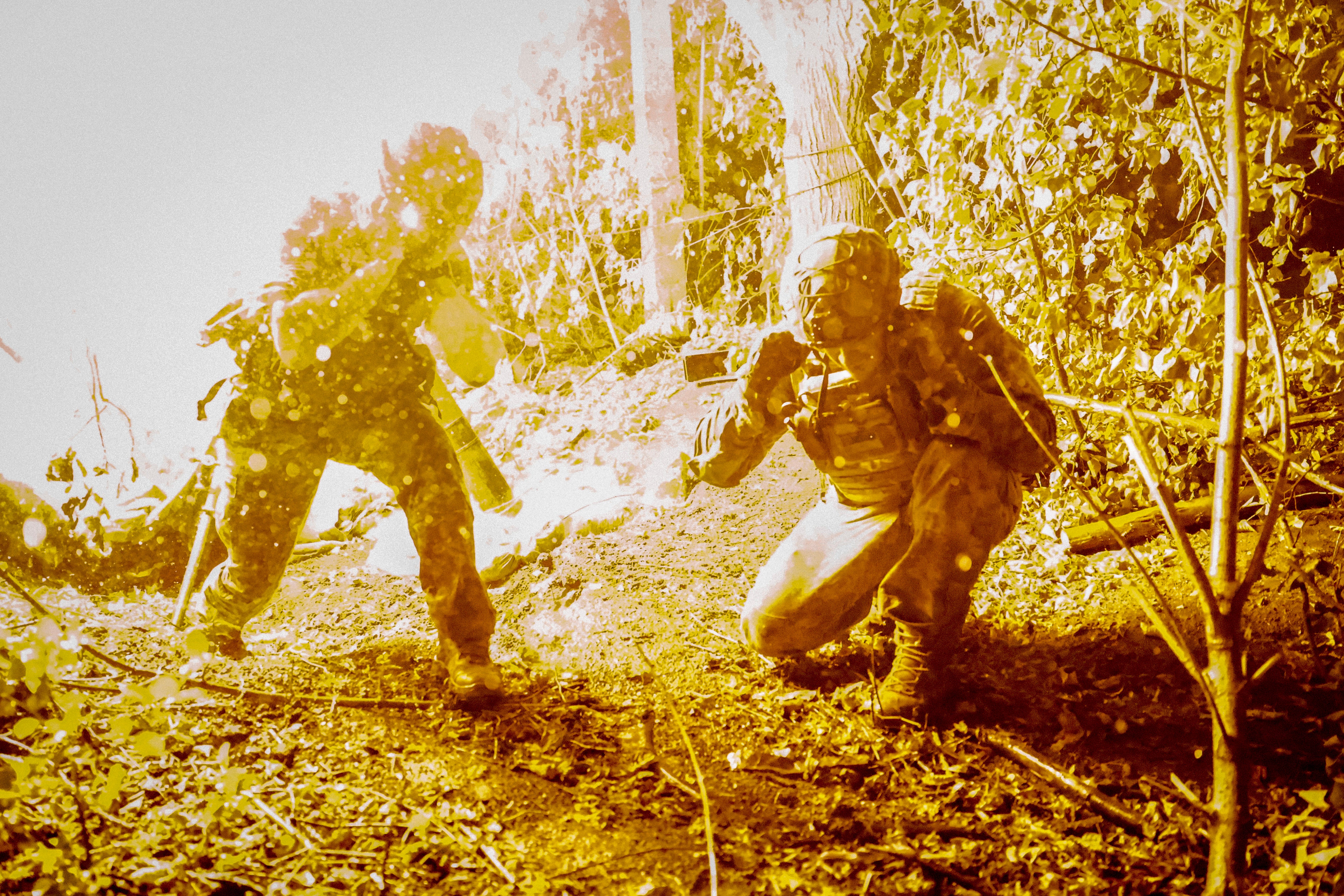 Ukrainian forces pictured near the frontline city of Chasiv Yar