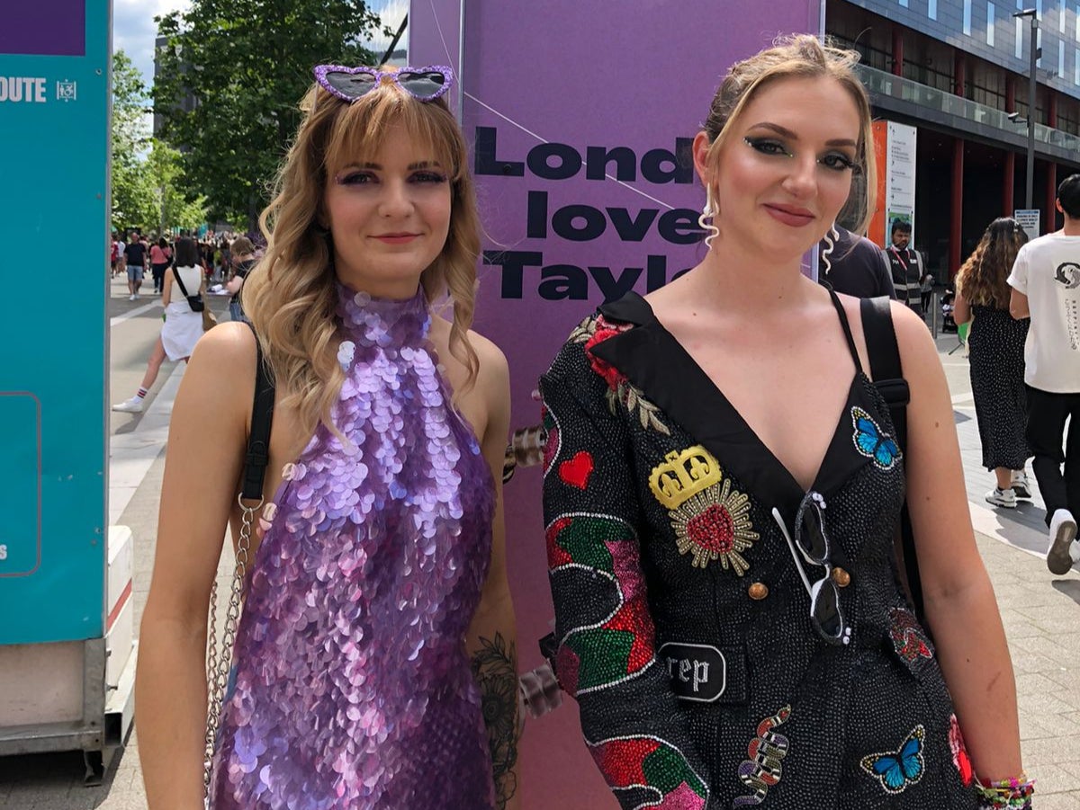 Jess (right) said she spent months making her outfit inspired by Taylor