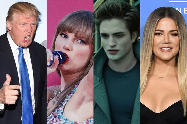 <p>Donald Trump has been a celebrity for decades — and has long been obsessing about other celebs, including Taylor Swift, Robert Pattison and Khloe Kardashian</p>