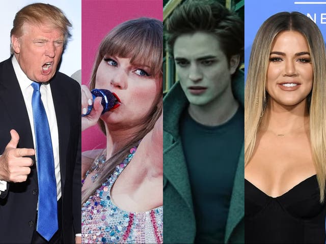 <p>Donald Trump has been a celebrity for decades — and has long been obsessing about other celebs, including Taylor Swift, Robert Pattison and Khloe Kardashian</p>