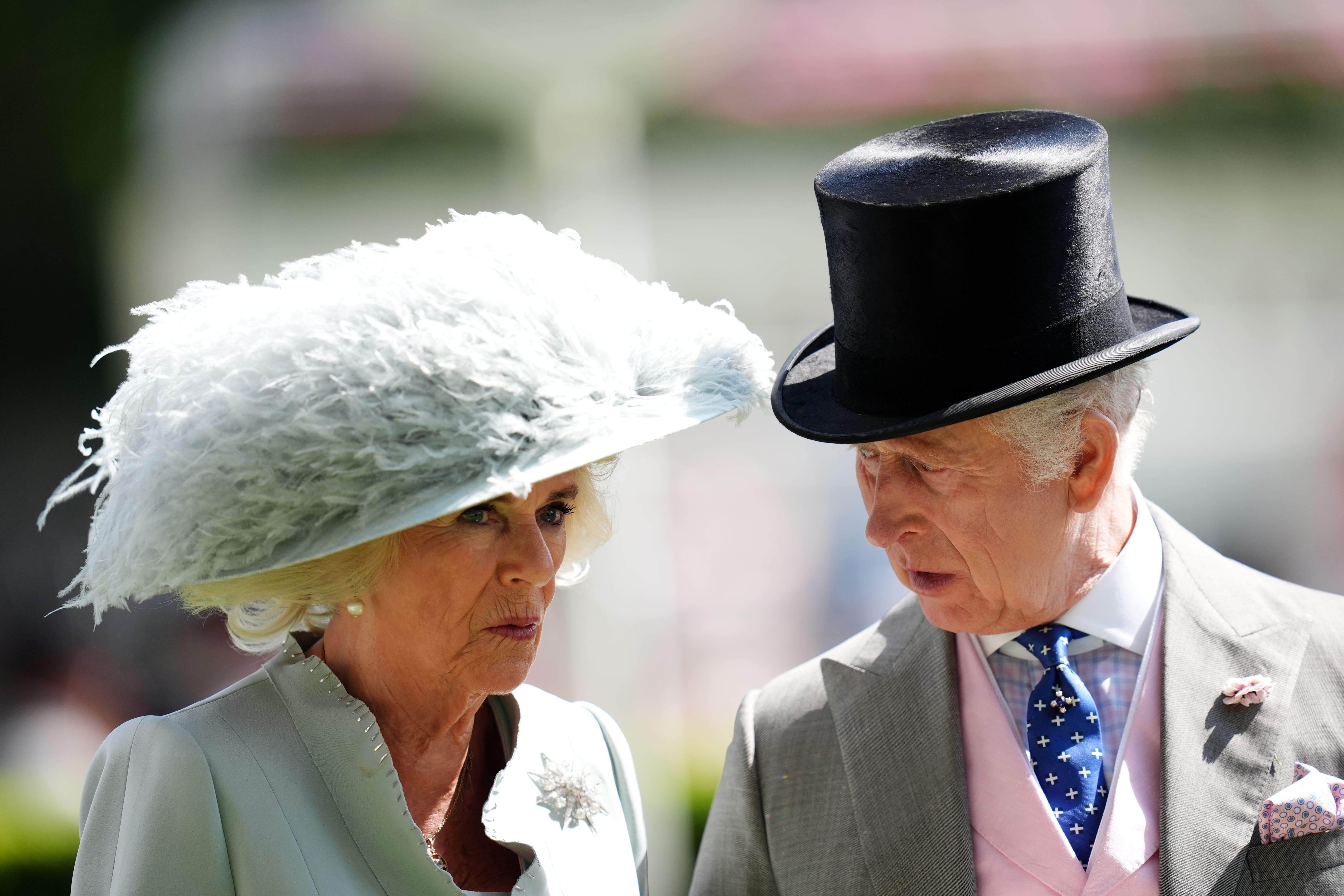 Charles and Camilla on day four of the Royal Ascot race at Ascot Racecourse in Berkshire on Friday