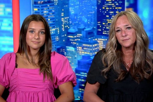<p>Elliston Berry (left) and her mother Anna McAdams (right) say federal protections are needed to protect victims of deep-fake porn. Berry was just 14 when a classmate distributed AI-generated nude images of her last year</p>