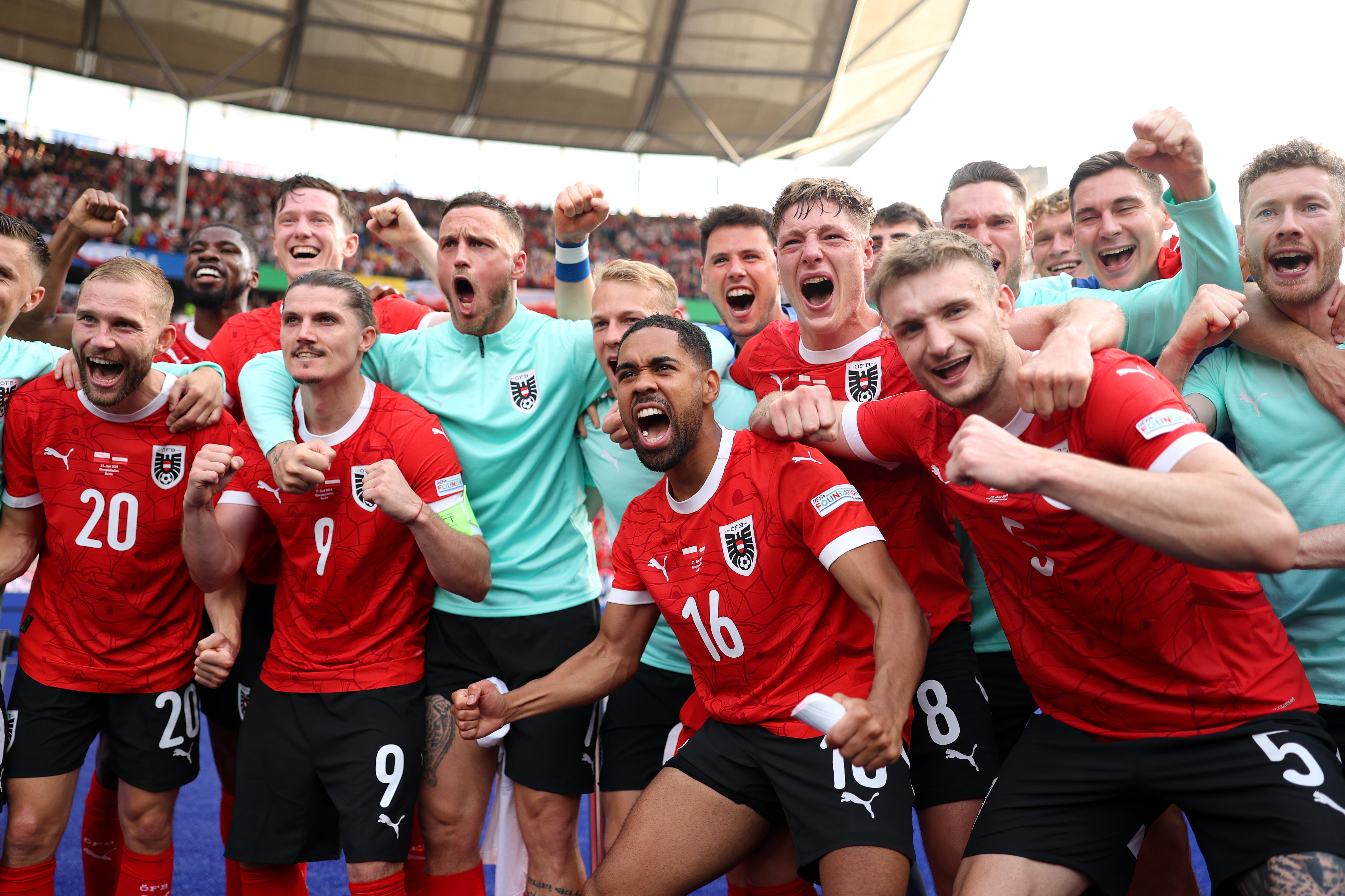A jubilant Austria can glimpse the knockout stages for the first time in decades