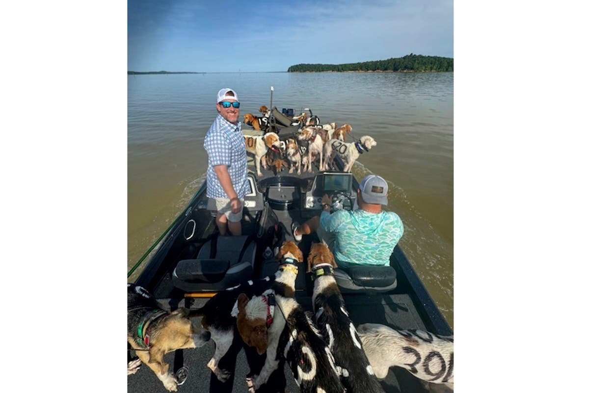 Shocked fishermen rescue 38 dogs they find treading water in Mississippi lake