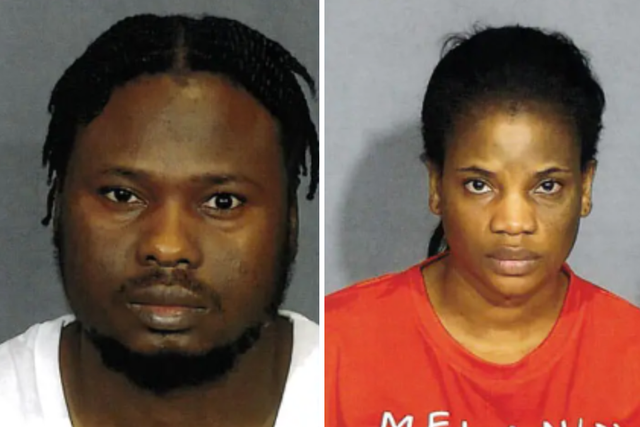 <p>Watson Joseph (left) and Mirianne Pierre (right) were arrested on Monday after police say they locked their children in a 125F car for 40 minutes.</p>