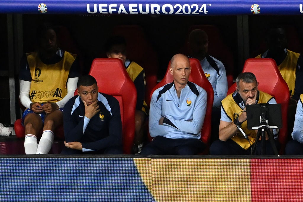 Mbappe remained on the bench despite France struggling in front of goal