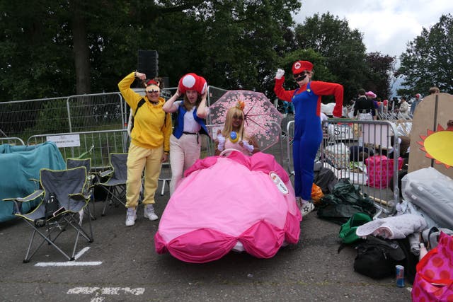 The team hope to ‘beat the boys’ while being ‘pink and pretty’ (Eleanor Fleming/PA)