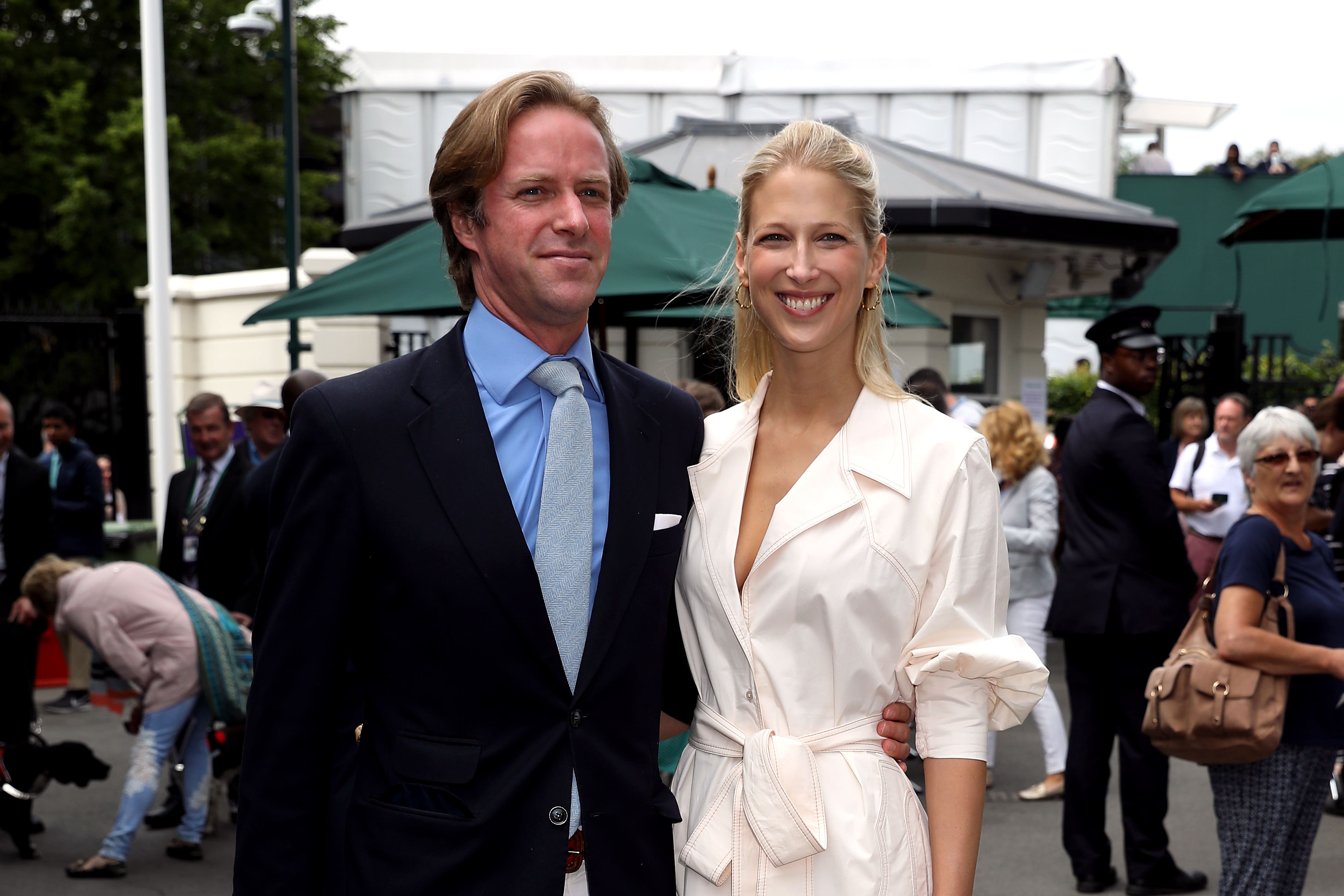 Thomas Kingston and Lady Gabriella Windsor at Wimbledon (Philip Toscano/PA)