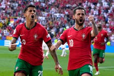 Turkey v Portugal player ratings as Bernardo Silva and Cristiano Ronaldo thrive in confident display