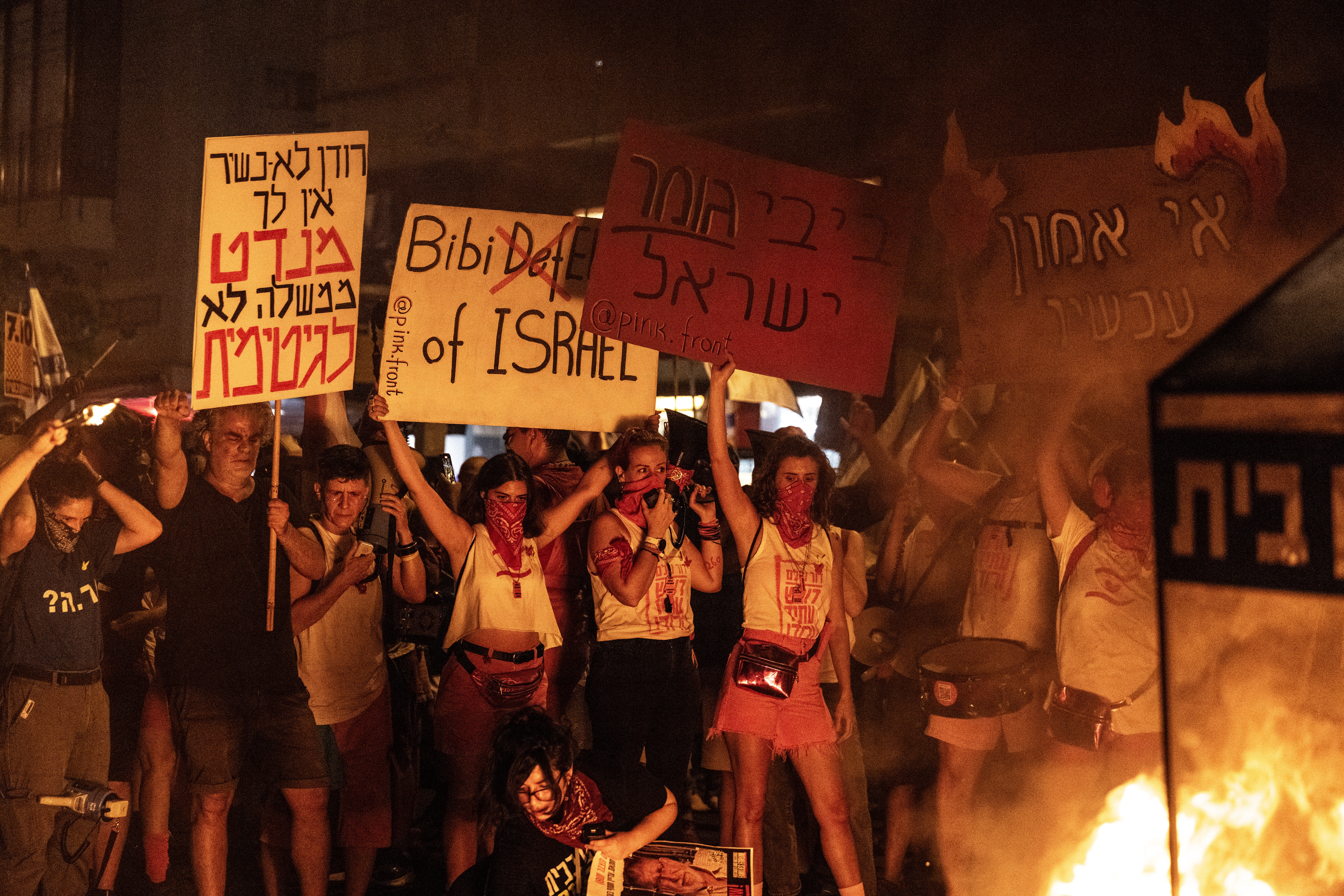 Israelis protest in Tel Aviv on Saturday demanding a hostage swap and the removal of the Netanyahu government