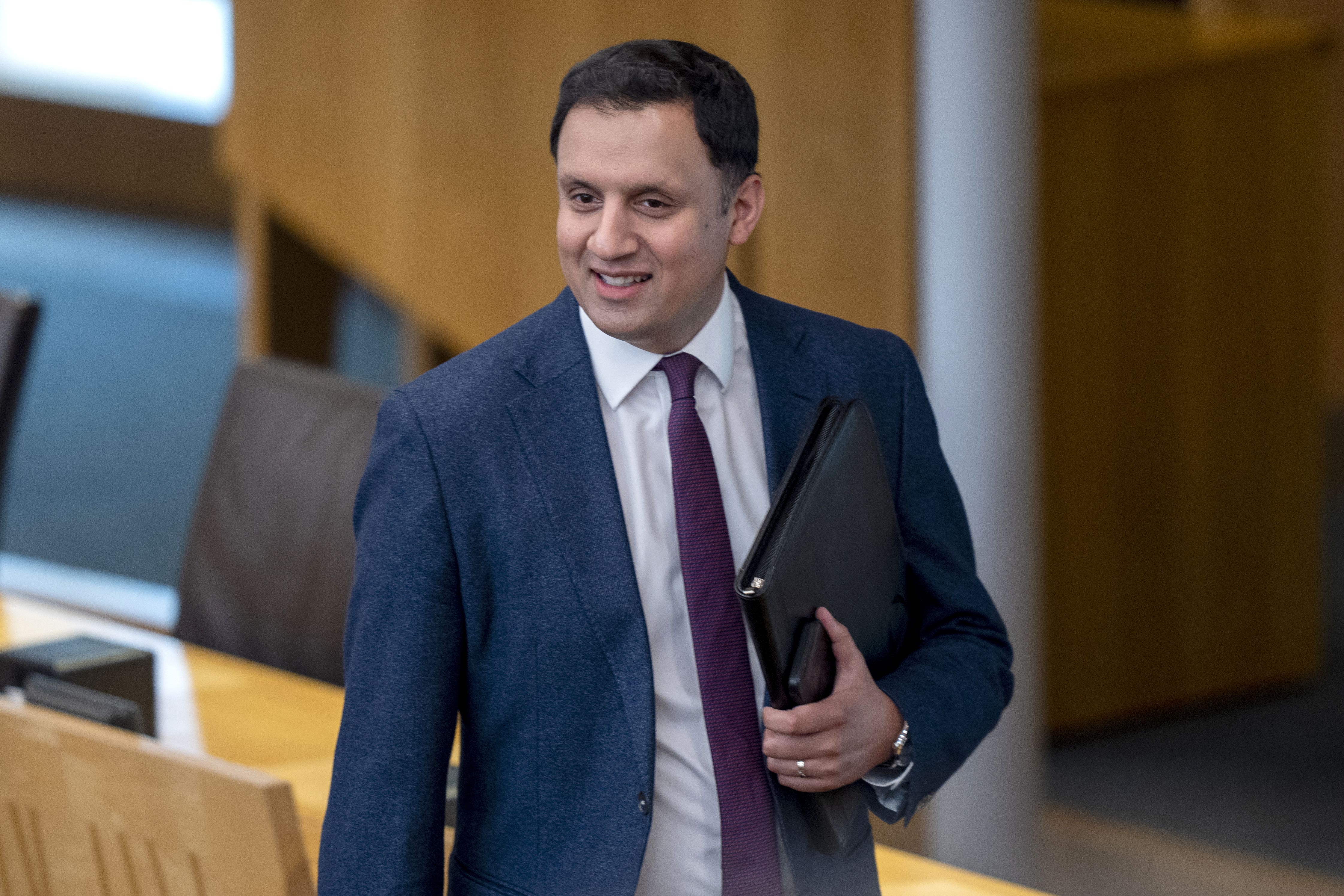 The Scottish Labour leader Anas Sarwar speaking on Sunday (Jane Barlow/PA)