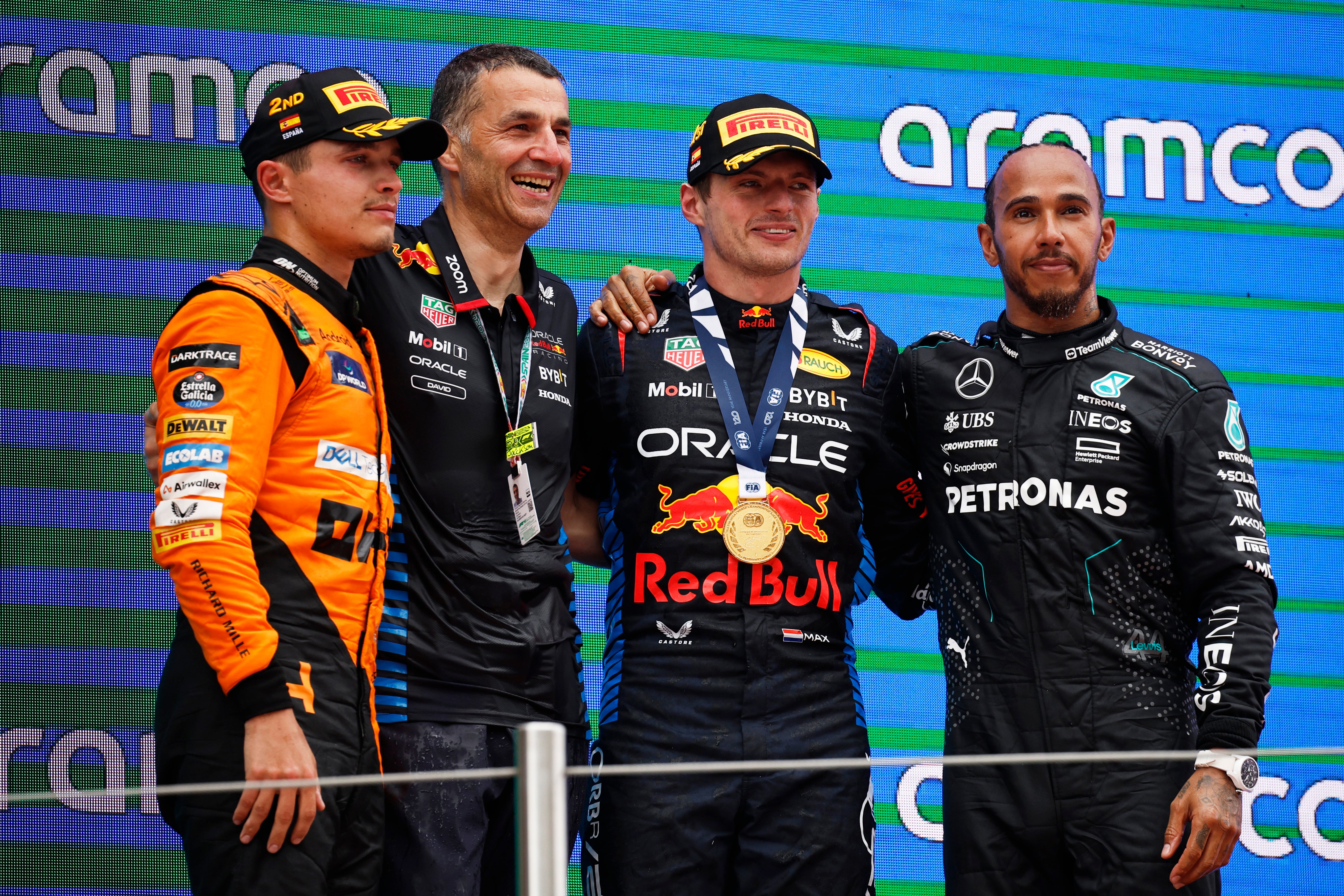 After starting on pole, Norris finished second behind Max Verstappen
