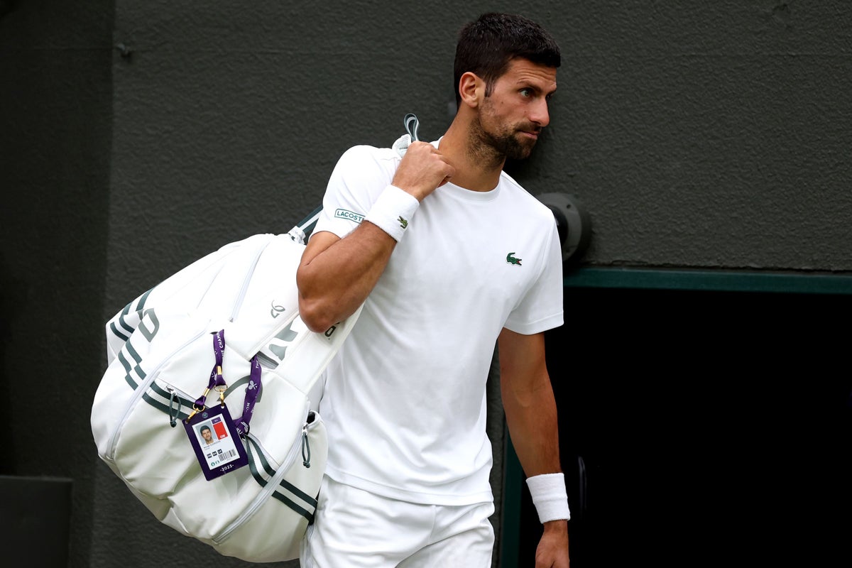 Novak Djokovic arrives at Wimbledon as rehabilitation continues