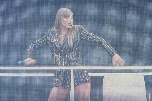 Taylor Swift performs at Wembley Stadium (Ian West/PA)