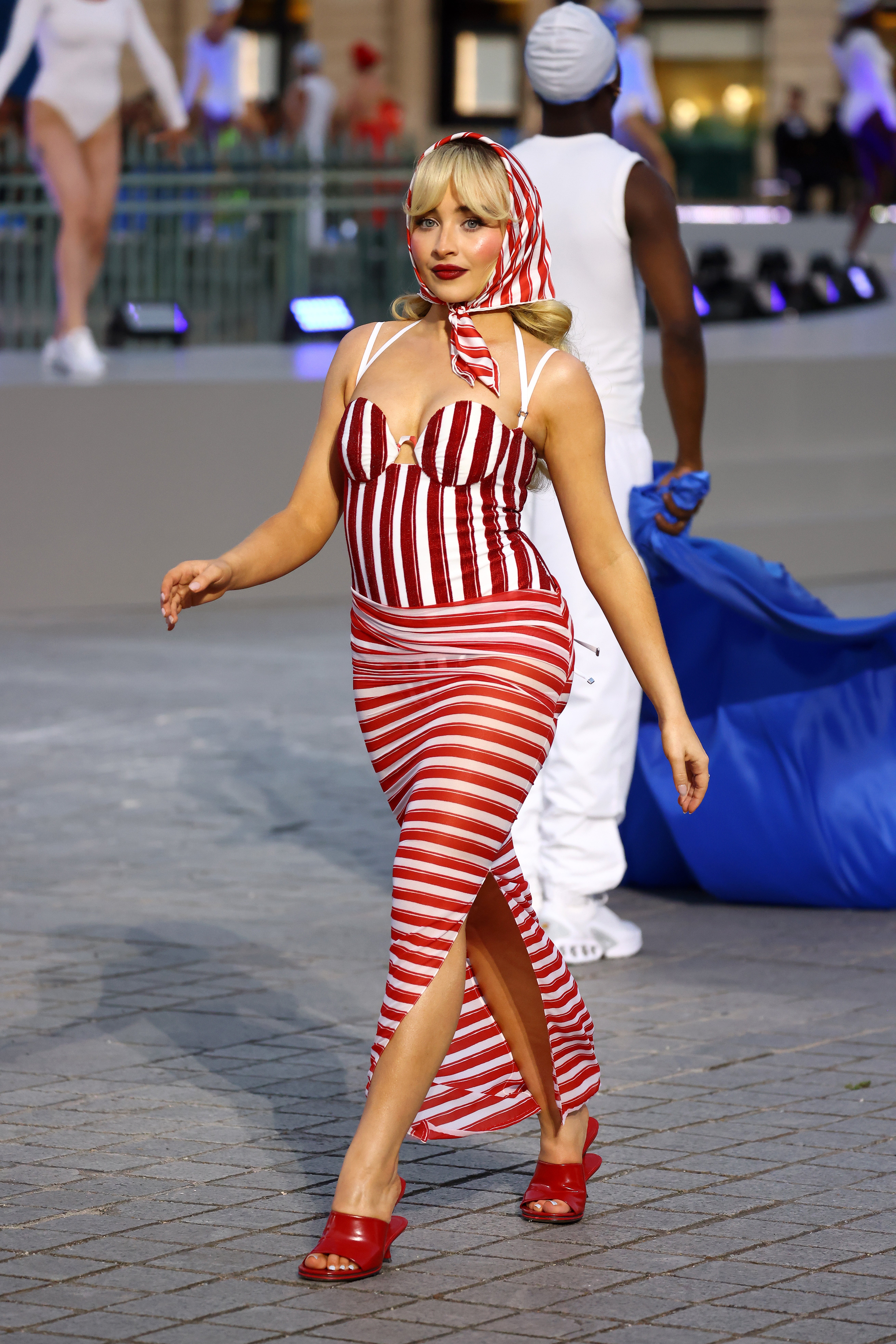 Sabrina Carpenter walks the runway during Vogue World: Paris