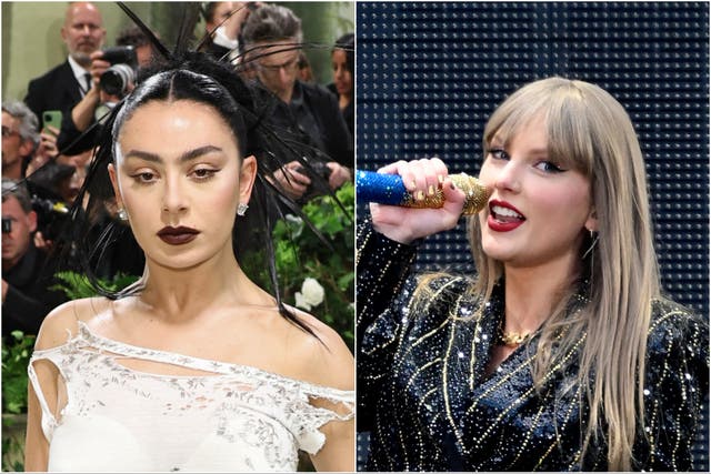 <p>Charli XCX and Taylor Swift</p>