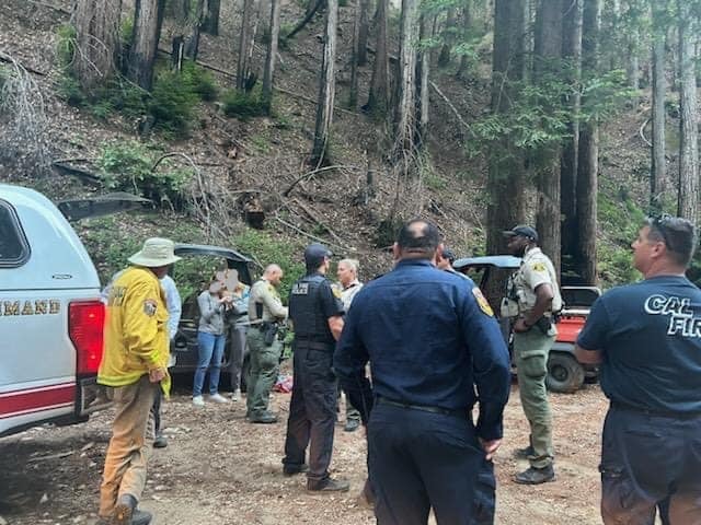 Rescue personnel from different agencies all assisted in the search for the missing hiker
