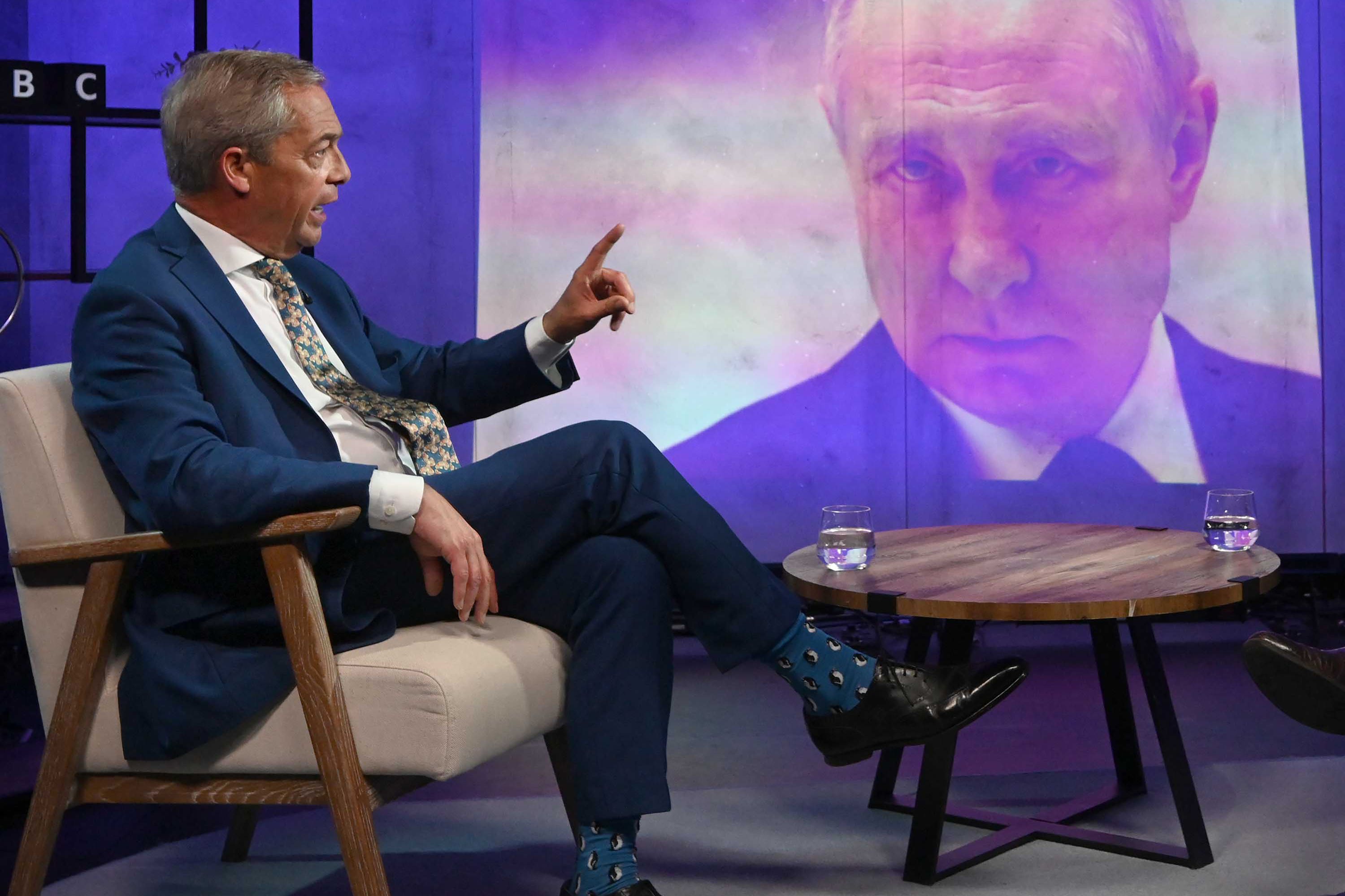 Nigel Farage said the West ‘provoked’ the war in Ukraine
