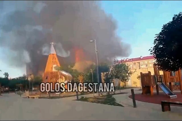 CORRECTION Russia Dagestan Attacks