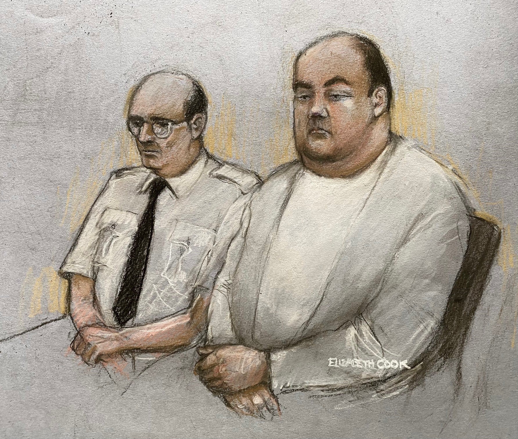 Court sketch of Gavin Plumb at Chelmsford Crown Court