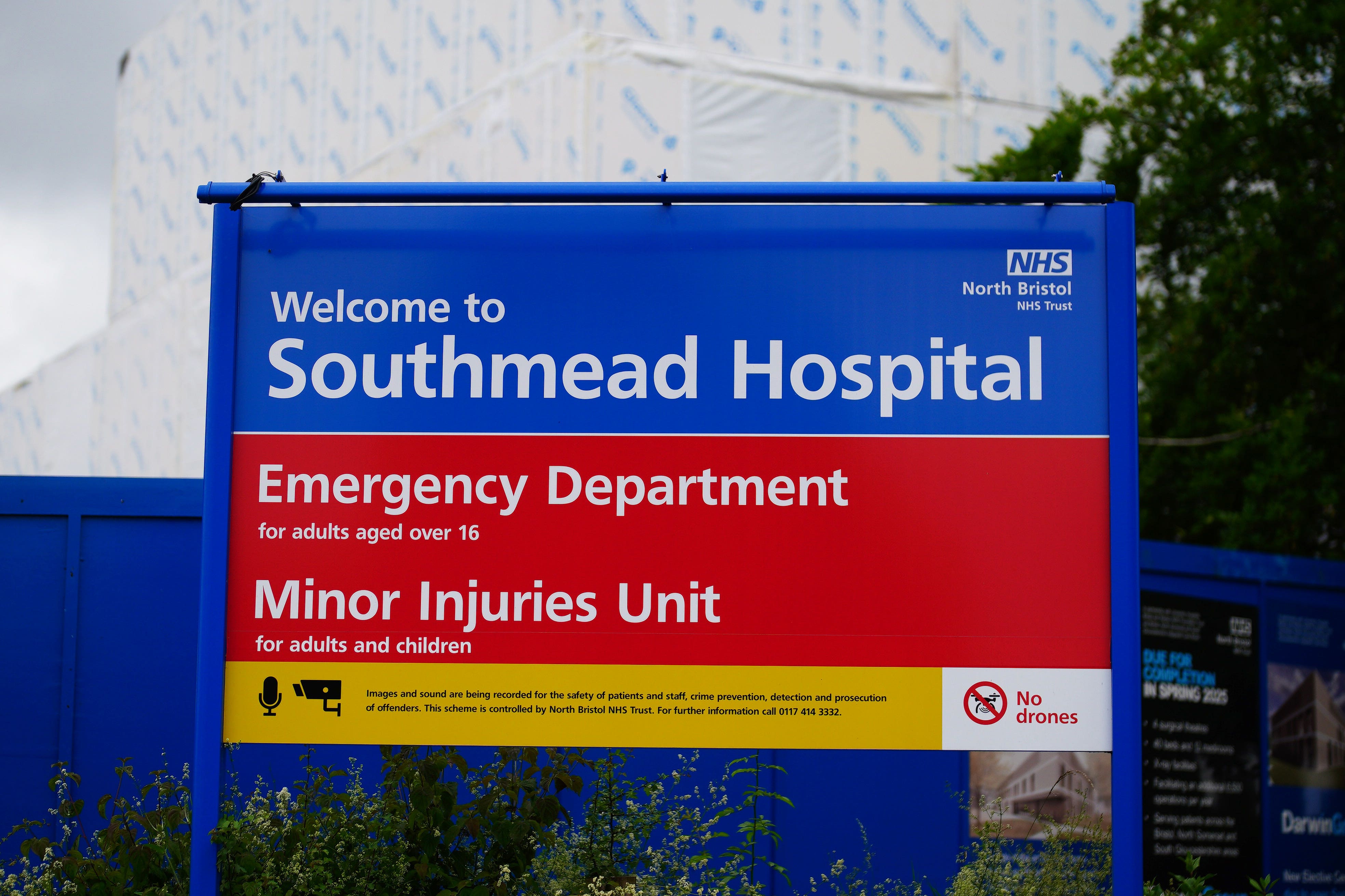 Southmead Hospital in Bristol where the Princess Royal is being treated after she ‘sustained minor injuries and concussion’ following an incident on the Gatcombe Park estate on Sunday evening (Ben Birchall/PA)